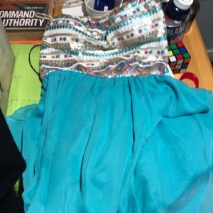 Hi low strapless dress